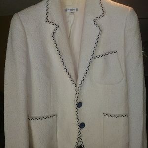Celine Ivory French Terry Blazer